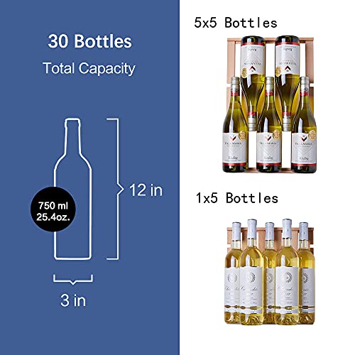 Staigis Wine Fridge, 15 Inch Wine Cooler W/ 30 Bottles Capacity, Built In Wine Cooler Refrigerator For Home With Stainless Steel Frame Door #TOP5