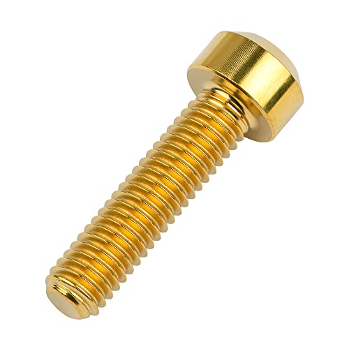 Image of Titanium Torx Square Head M6 x 10 15 20 25 30 35 40 45 50 60 65 70 80mm Screw Pack of 5 (Gold, M6x25mm)