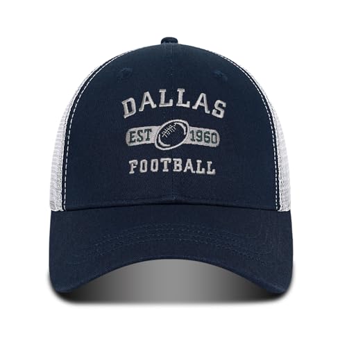 Embroidered Football Trucker Hat Snapback Unisex Mesh Back Cap for Football Fans Gifts