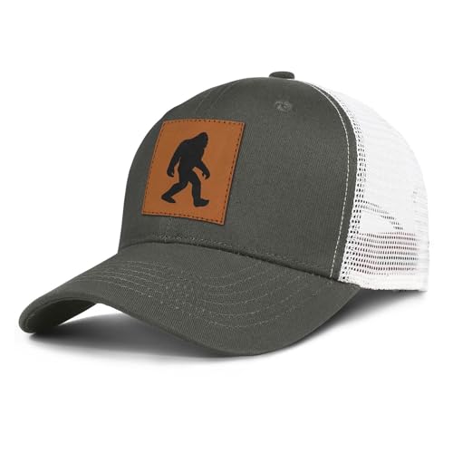 Image of Mens Hat Snapback Trucker Hats Outdoor Gifts for Men Dad Husband Father's Day Leather Pattern Baseball Cap