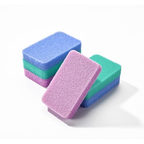 Image of Fox Run Silicone Dish Scrubbers, Set of 6 Multi-Purpose Reusable Cleaning Brushes, Safe for Non-Stick, Blue, Cyan, and Light Purple