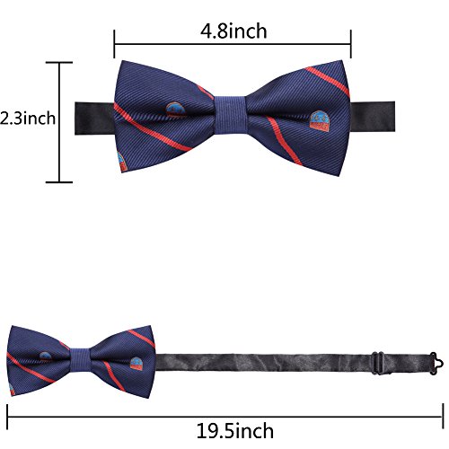 Image of AUSKY 8 PACKS Elegant Adjustable Pre-tied Bow Ties for Men Boys (1&4&5&6&8 Pack for option)