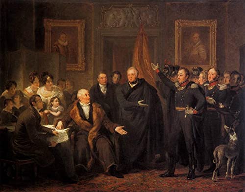 Tableau Jan Willem Pieneman le triumvirat prenant le pouvoir décoration chambre 60x90cm