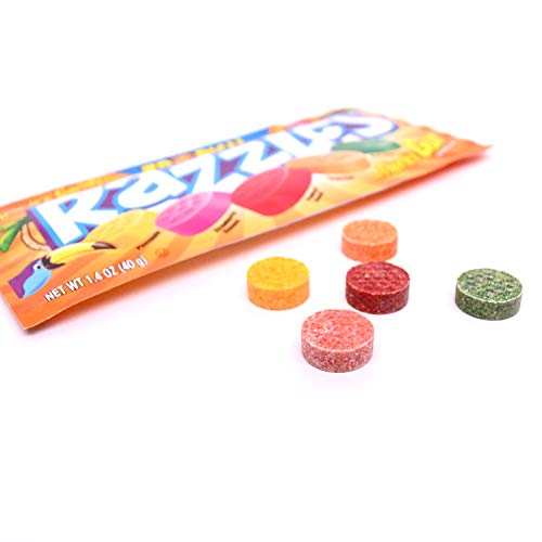 Razzles Tropical Flavor Candy/Gum, 1.4 Ounce (Pack of 24)
