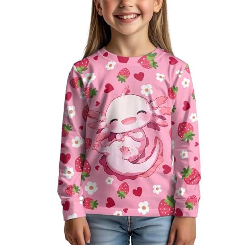 Image of WELLFLYHOM Long Sleeve T-Shirt for Boys Girls 3-16 Years Old Tee Tops Crewneck Pullover Shirts Fall Outfits