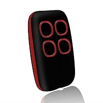 Telecomando Cancello Universali 4 in 1, Telecomando Rolling Code universale multifrequenza da 280 a 868mhz. Radiocomando Cancello programmabile Versione aggiornata con Lista compatibilità (Rosso)