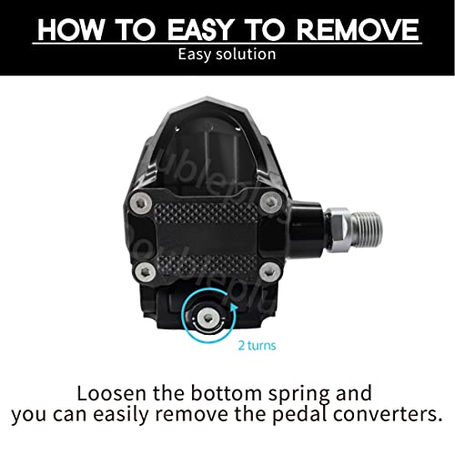 Doubleplus Pedal Converter Compatible With Peloton Bike & Bike Plus, Pedals For Regular Shoes, Replacement Pedals Adapter For Original Bike & Bike+, Flat Pedals Clipless, Exercise Bike Accessories #TOP2