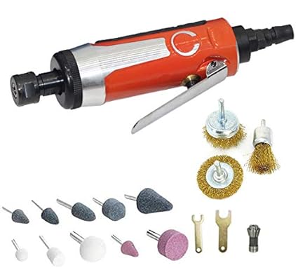 Digital Craft Pneumatic Tools 18Pcs/Set 1/4 Inch Car Air Compressor 90psi Grinder Machine Rotary Stone Tool Kit High-Speed Polishing