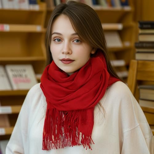 Scarf for Women Fall Winter Lightweight Big Shawl Wraps Long Women Scarves Warm Cashmere Feel Classic Soft 2 Pack2