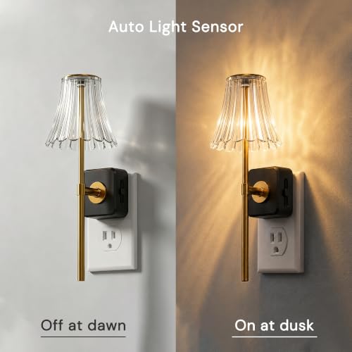 Image of L LOHAS LED Night Lights Plug into Wall,Decor Acrylic Vintage Night Light