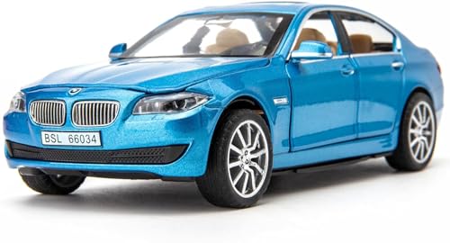 Image of 1 /32 Compatible for 535i Model Car, Zinc Alloy Pull Back Toy car with Sound and Light for Kids Boy Girl Gift (Blue)