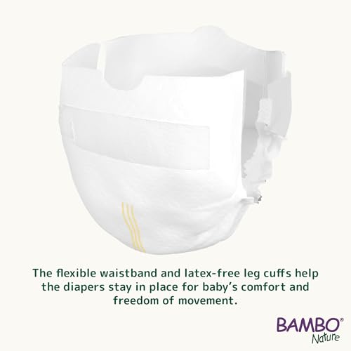 Image of Bambo Nature Premium Baby Tape Diapers for Premature Baby XXS Size (1-3 Kgs) - Super Absorbent, Breathable, Extra Soft, Dermatologically Tested, Hypoallergenic Nappies With Wetness Indicator, 24 Count