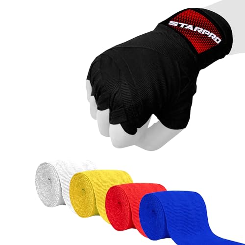 Starpro Boxing Hand Wraps 2.5m & 4.5m Mexican Style Wrist Wraps with Thumb Loop Elastic Hand Wraps for Boxing Kickboxing MMA for Men & Women