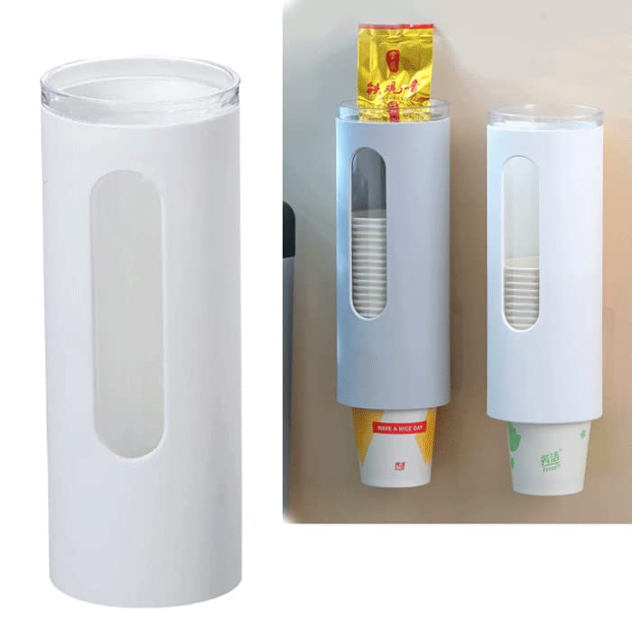 Generic Dispenser a Colonna Porta Bicchieri, distributore per Bicchiere in Carta, plastica, Antipolvere, Montaggio a Muro