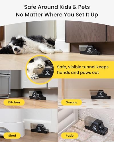 OWLTRA in-/Outdoor Safe Extra Large Plastic Tunnel Snap Rat Trap 2PCS, Instant Kill Rodent Snap Trap with Clear Tunnel Entry, Touch-Free Release,... - Image 7