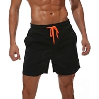 Kfnire Costume da Bagno Uomo Asciugatura Rapida Pantaloncini da Bagno Uomo Coulisse a Contrasto e Tasche Zip | Costumi da Bagno Uomo con Fodera in Mesh