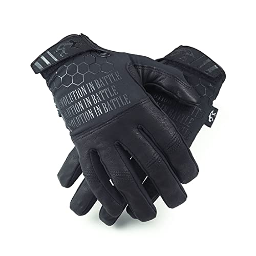 LIJI Guantes tácticos militares para hombre, ligeros guantes tácticos de tiro de piel, guantes de entrenamiento de lucha, guantes de exterior, guantes tácticos, caza, tiro, motocicleta, ciclismo
