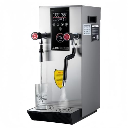 AOUMK電気ミルクフォームメーカー、業務用多目的ミルク泡立て器、 沸騰水機、12L 、110V、 スチームミルク泡立て機全自動沸騰、 エスプレッソコーヒーテ、ィーコーヒーショップデザートショップホテルミルク用のディスプレイ ィーショップ飲料加熱 (LCD