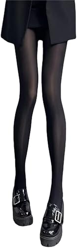 CYee Medias con forro polar para mujer, cálidas y translúcidas, térmicas de cintura alta, medias traslúcidas