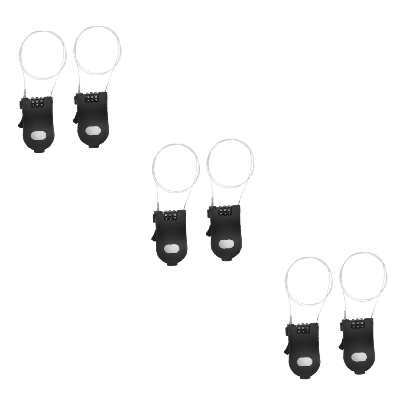 BESPORTBLE 6pièces Verrou De Sécurité Rétractable Pour Snowboard Et Vélo Serrure Anti- Avec Câble Pour Équipements Extérieur