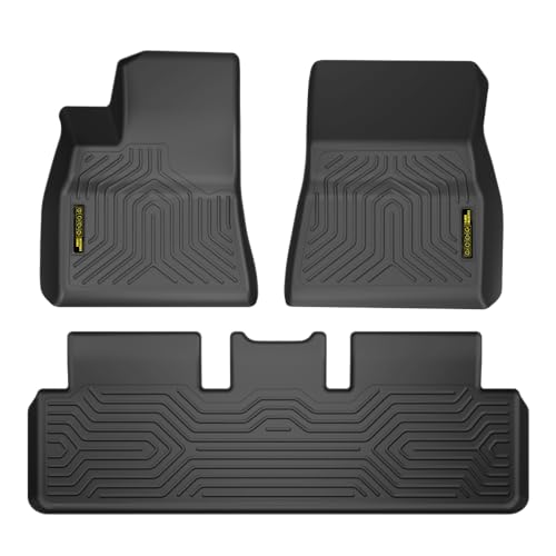 PIT66 Floor Mats Cargo Liners Compatible with Tesla Model 3 2017-2023 Sept Old Style, NOT Fit 2023.Oct-2026 New Model (Heavy Duty) TPE 3-Piece Premium