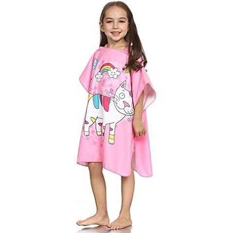 ED-Lumos Rosa Katze Kapuze Kinder Badetuch Strandtuch Wickel Falten Cover