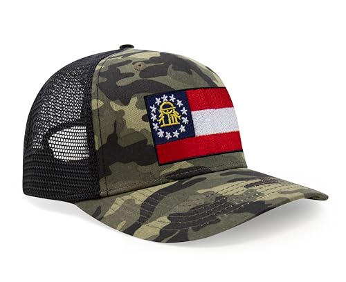 Image of International Tie State Hat for Men and Women, Adjustable Snapback Trucker Baseball Cap with Embroidered Patch