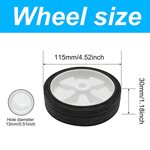 5Inch Universal Air Compressor Wheel,White Air Compressor Wheels With Screws,2Pcs #TOP1