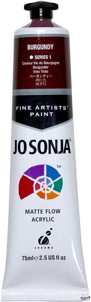 Jo Sonja Matte Flow Acrylic 75ml Tube - Burgundy