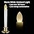 CelebrationLight 10 Pack Flameless Taper Candles with Remote/Timer, Battery Operated Flickering LED Window Candles, Vintage Christmas Electric Fake Candlesticks, Golden Holder