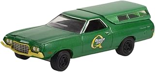 Greenlight 35240-B Blue Collar Collection Series 11-1972 Ranchero 500 with Camper Shell - Quaker State 1/64 Scale