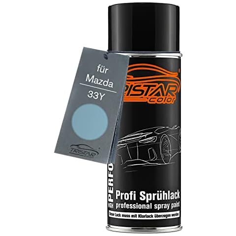 TristarColor Car Paint Spray can for Mazda 33Y Icy Blue Metallic Base coat spray can 400ml Cover