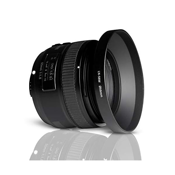 Ares Foto® 55mm Weitwinkel Gegenlichtblende Streulichtblende Sonnenblende zum Einschrauben. CNC gefrästes Metall… – Bild 3