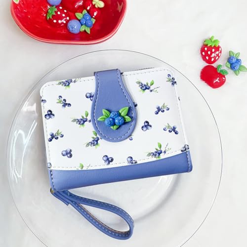 Image of Sunwel Fashion Girls Cutest Prints Wallet Card Slots Small Wallet with Zipper Coin Pouch Wallet for Women