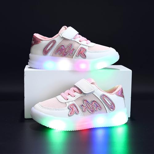 IWIHMIV Boys Athletic Shoes Casual Kids Light Up Tennis Running Shoes Comfortable Breathable Sneakers2