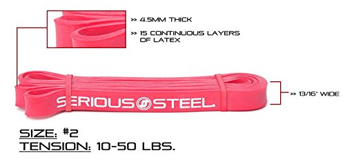 Serious Steel Fitness 41" Natural Latex Pull-Up Bands (3-pack) — view 3