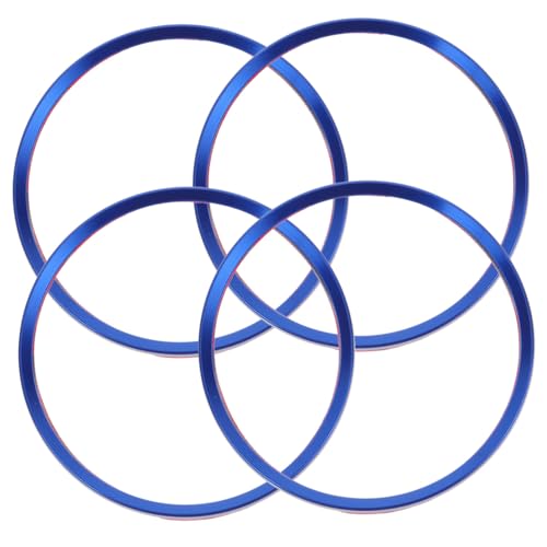 STOBAZA 4pcs Car Tire Hub Cap Ring Decorative Ring Trim Wheel Hub Cover Trim for