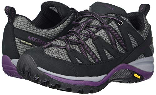 Merrell womens Siren Sport 3 Waterproof Hiking Shoe, Black/Blackberry, 5.5 Wide US