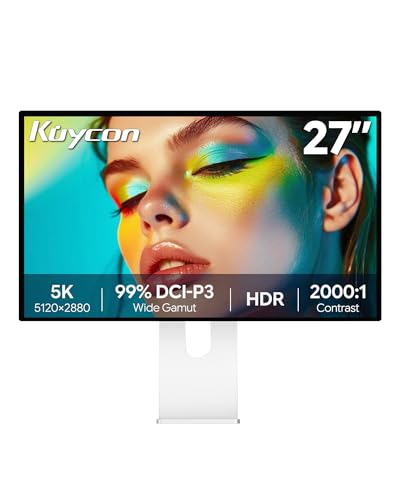 Image of G27P 27'' UHD 5K (5120x2880) Glossy Monitor, IPS Panel, 10-Bit Color, 99% sRGB 99% DCI-P3, 75Hz, 218PPI, HDR, 2000:1 Contrast, Low Blue Light, Eye Care (Honeycomb - with Stand)