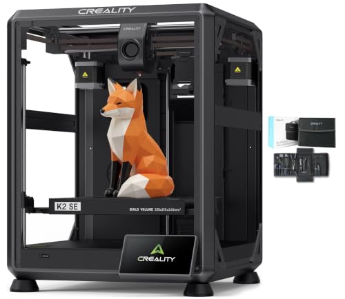 Image of Creality K2 SE 3D Printer, Max High-Speed 500mm /s, Support Multicolor Printing Needs CFS Bundle with 74Pcs 3D Printing Tool Wrap Kit