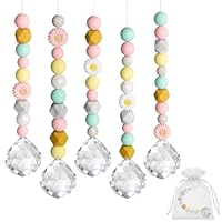 5 Stück Kristall Sonnenfänger Bastelset DIY Kristalle Anhänger Suncatcher Kinder für Kindergeburtstag Baby Party Fenster Haus Garten Deko (Bastelse-A)