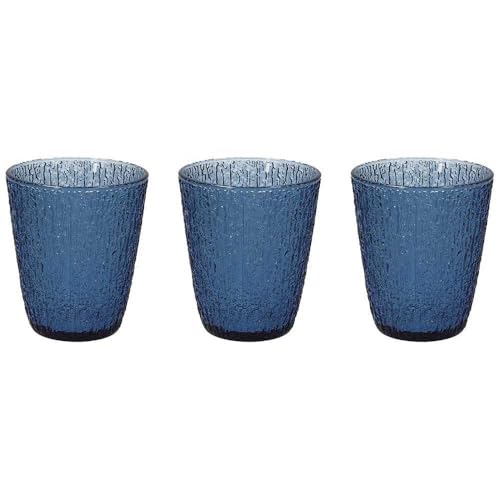 Tognana, Davor confezione 3 bicchieri 280 cc, vetro, blu