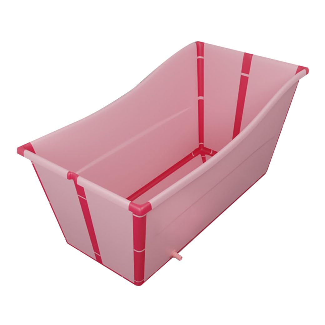 Bañera Plegable Para Adultos, Bañeras Independientes, Bañera Plegable Portátil, Hogar Grande, Lavabo De Ducha Plegable, Sauna Casera Para Bañera Para Adultos, Baño De Hielo Al Aire Libre(Color:Rosa)