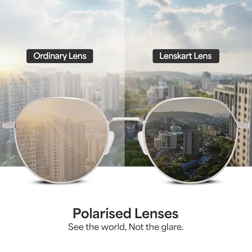 Image of Vincent Chase By Lenskart | Full Rim Round |Polarized Stylish Sunglasses | 100% UV Protected | For Men & Women