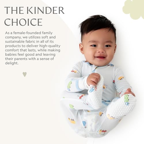 Image of Bamboo Little Soft Baby Footie Pajamas, Baby Clothes, Newborn Sleepers, 95% Viscose and 5% Spandex, 0-24 Months