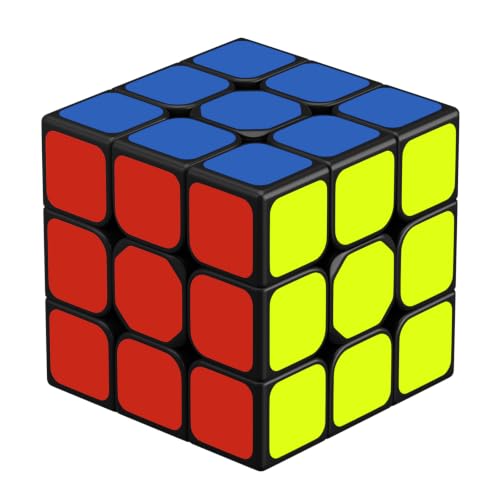 ROXENDA Cubo de Velocidad 3X3, Qihang Cubo Mágico 3X3X3 Speed Cube Etiqueta Súper Duradera con Colores Vivos
