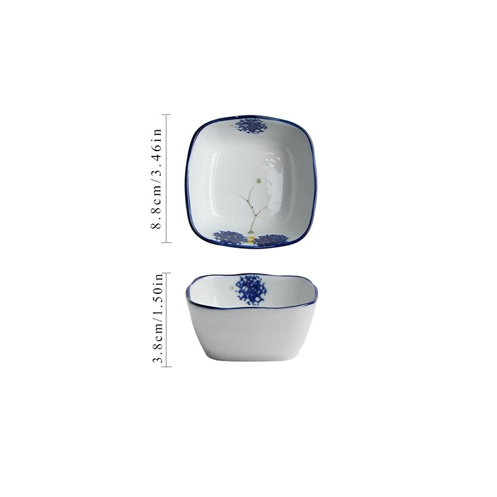 Ciotoline da Snack Ciotole di immersione in ceramica 4 oz Piccoli piccoli piatti di salsa di soia di immersione for la cucina BBQ. Condimento e set di porzione (con vassoio) Piatti Snack Ceramica