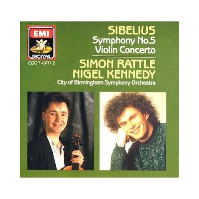 Sibelius: Symphony No.5 / Violin Concerto- Simon Rattle, Nigel Kennedy - RARE 1988 UK EDITION