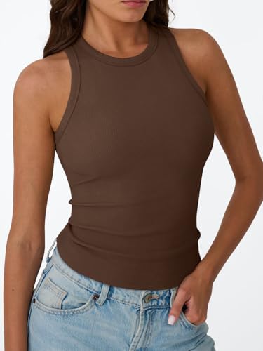 Trendy Queen Womens Tank Tops Summer Workout Racerback Ribbed Shirts Beach Vacation Outfits Spring Fashion Y2k Clothes3