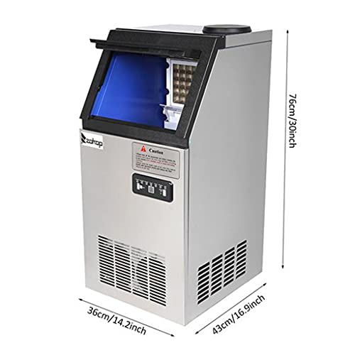 Fabricadora de hielo comercial de acero inoxidable 110 libras miniatura 2